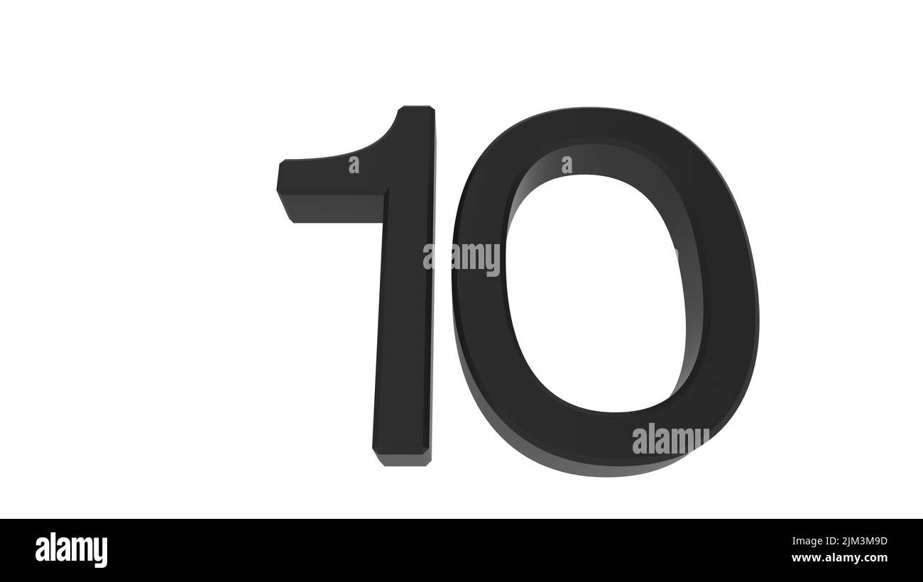 numero oro argento 3d vetro cristallo immagine anniversario rendering illustrazione Foto Stock