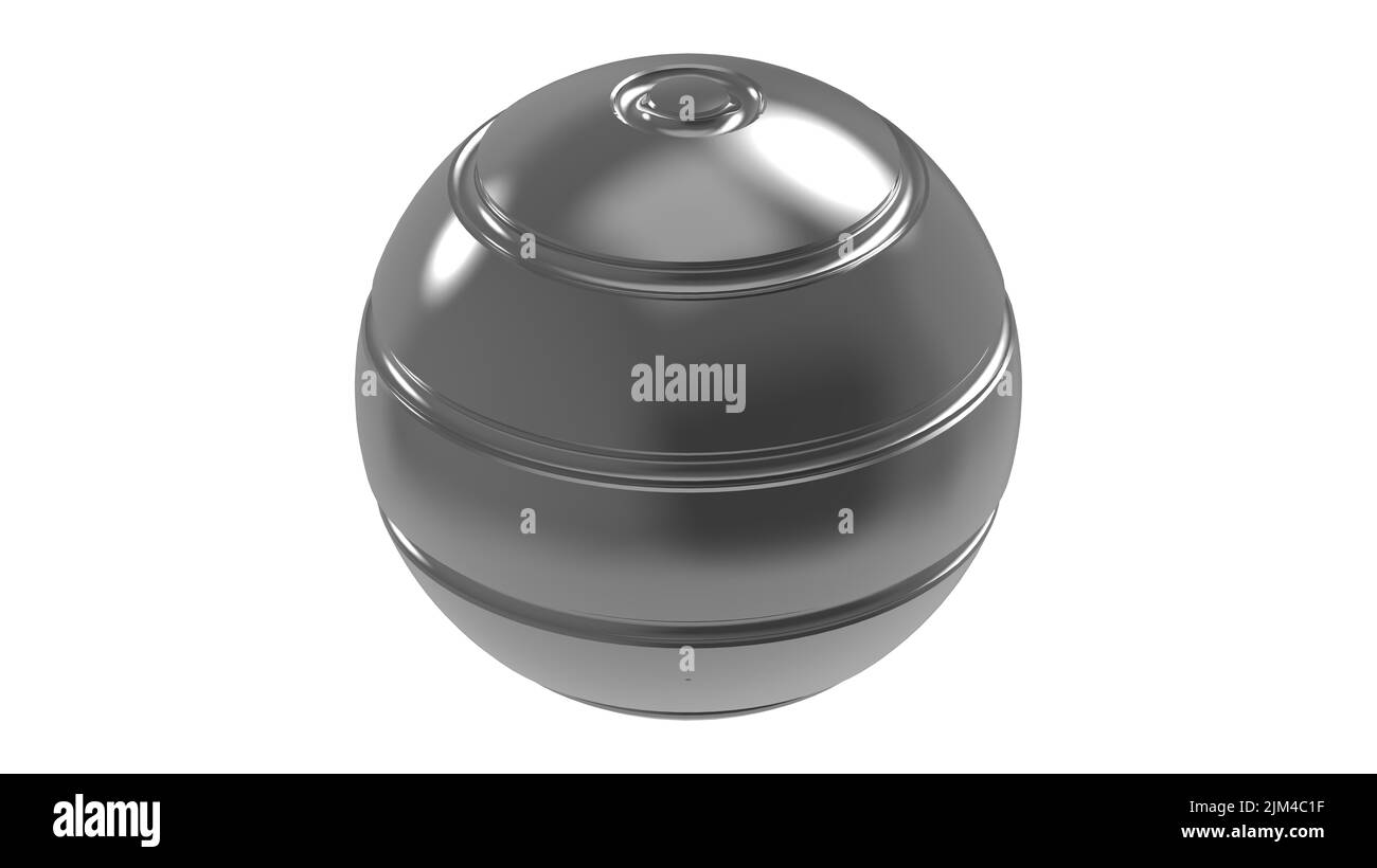 illustrazione 3d sfera rendering acciaio Foto Stock