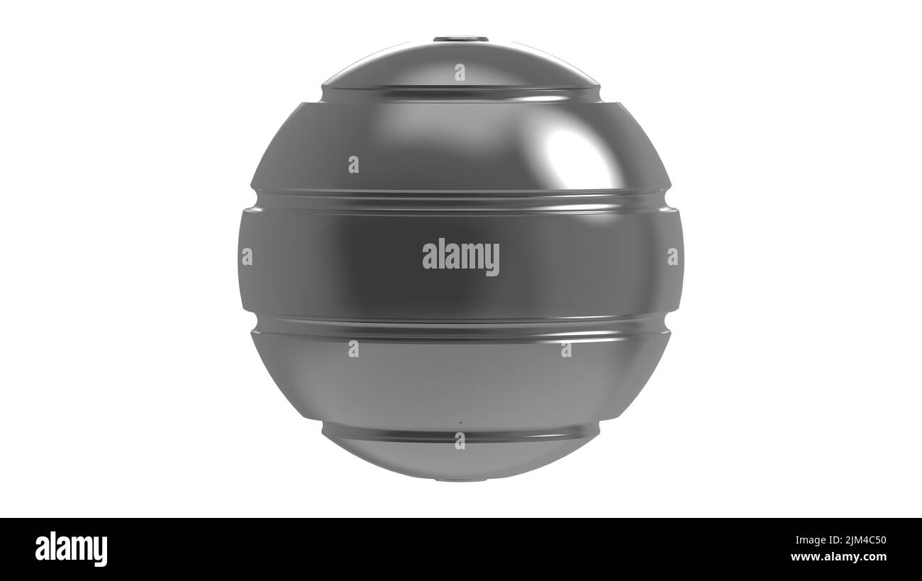 illustrazione 3d sfera rendering acciaio Foto Stock