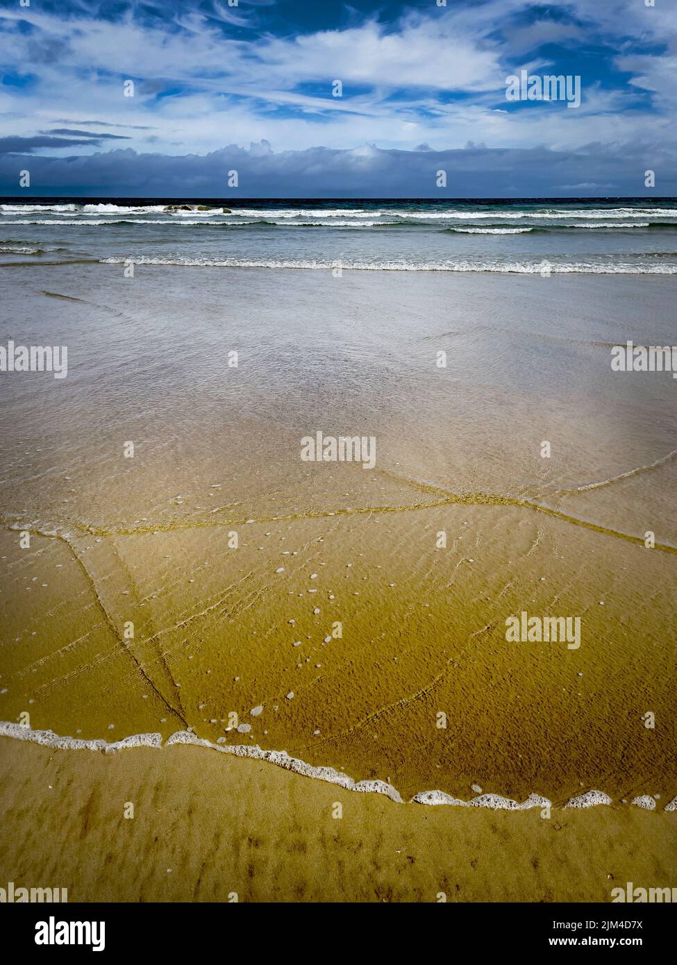 Scena della spiaggia Costa dell'Isola del Nord Foto Stock