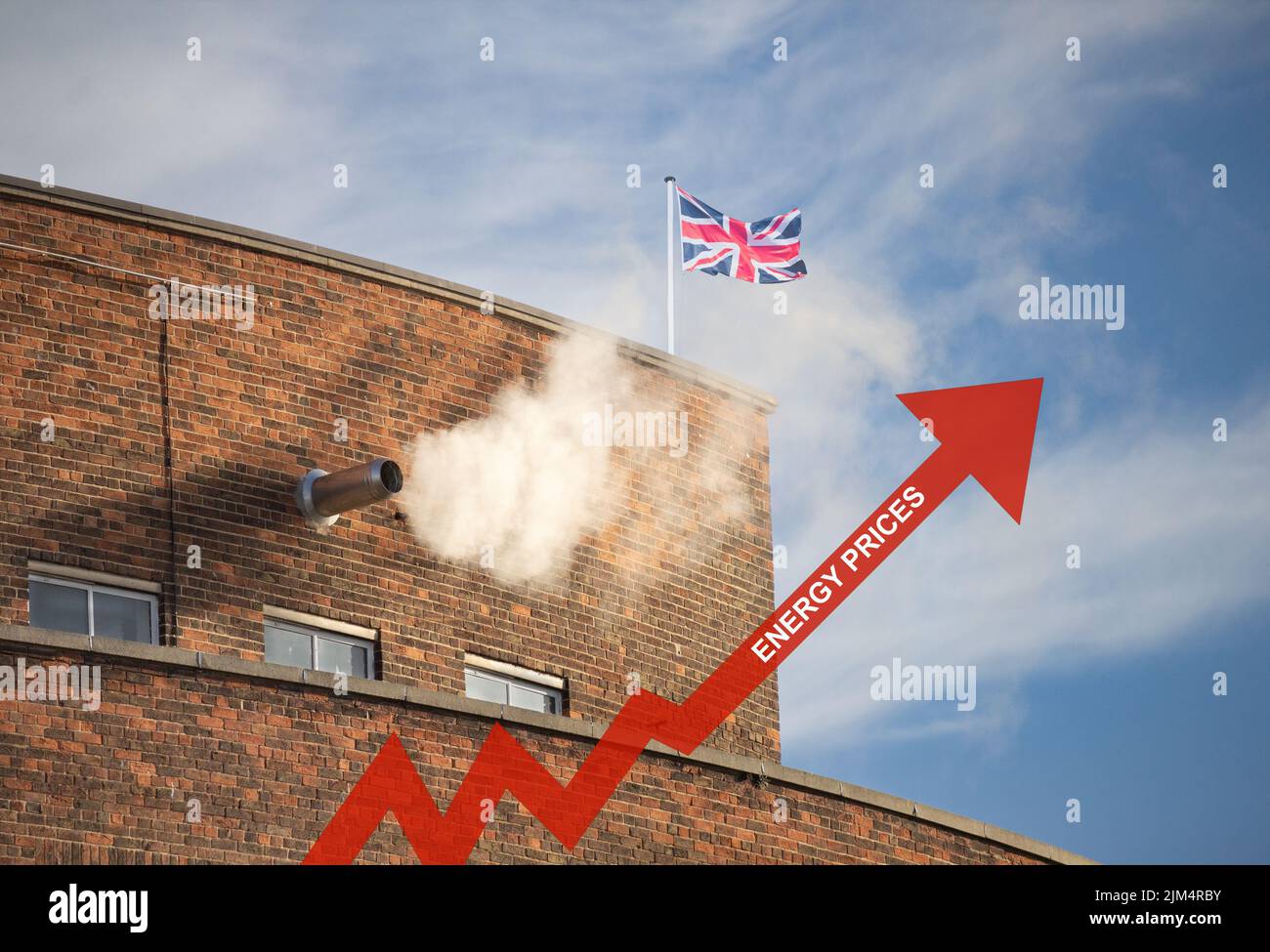 L'aumento dei prezzi dell'energia, del gas, dell'elettricità, del costo della vita in crisi, della recessione, dell'inflazione, del concetto britannico. Foto Stock