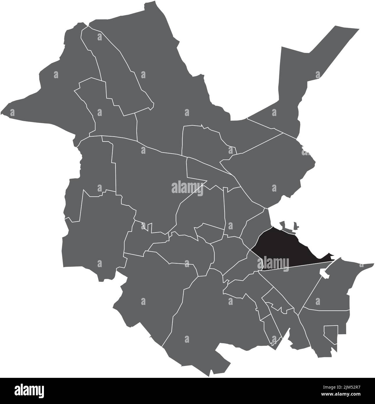 Mappa di localizzazione DEL DISTRETTO BABELSBERG NORD, POTSDAM Illustrazione Vettoriale