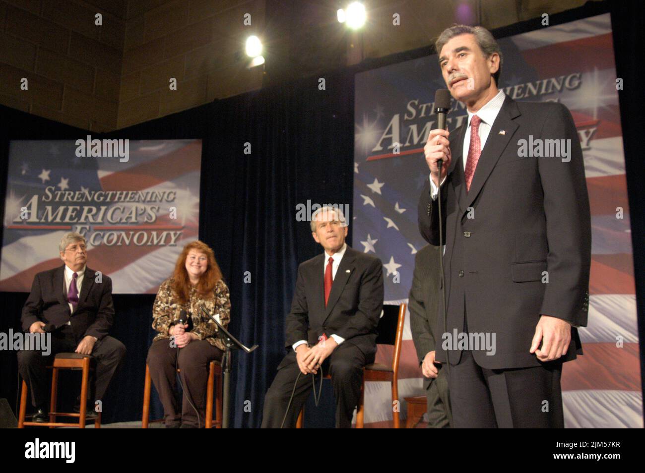 Ufficio del Segretario - azione di classe riforma evento con IL PRESIDENTE GEORGE W. BUSH Foto Stock