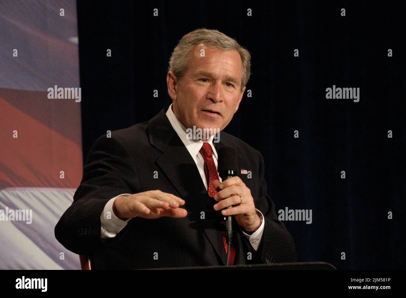 Ufficio del Segretario - azione di classe riforma evento con IL PRESIDENTE GEORGE W. BUSH Foto Stock