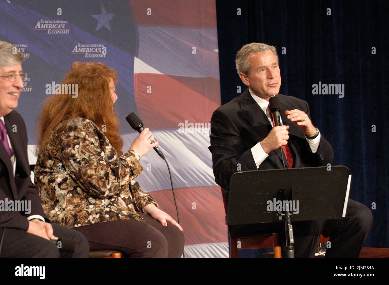 Ufficio del Segretario - azione di classe riforma evento con IL PRESIDENTE GEORGE W. BUSH Foto Stock
