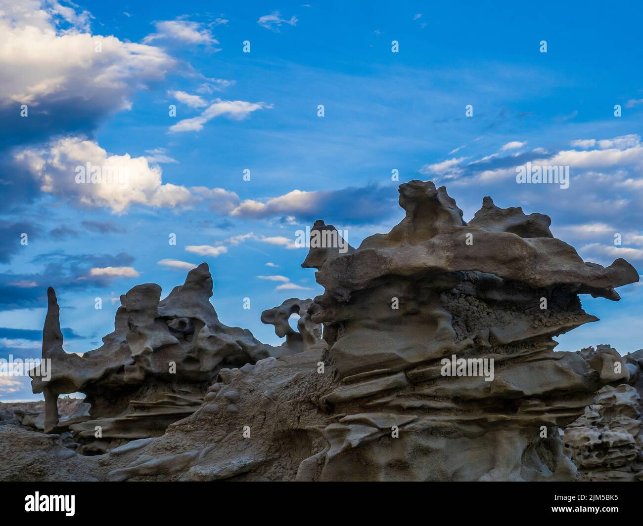 Formazioni rocciose, Fantasy Canyon vicino a Vernal, Utah. Foto Stock