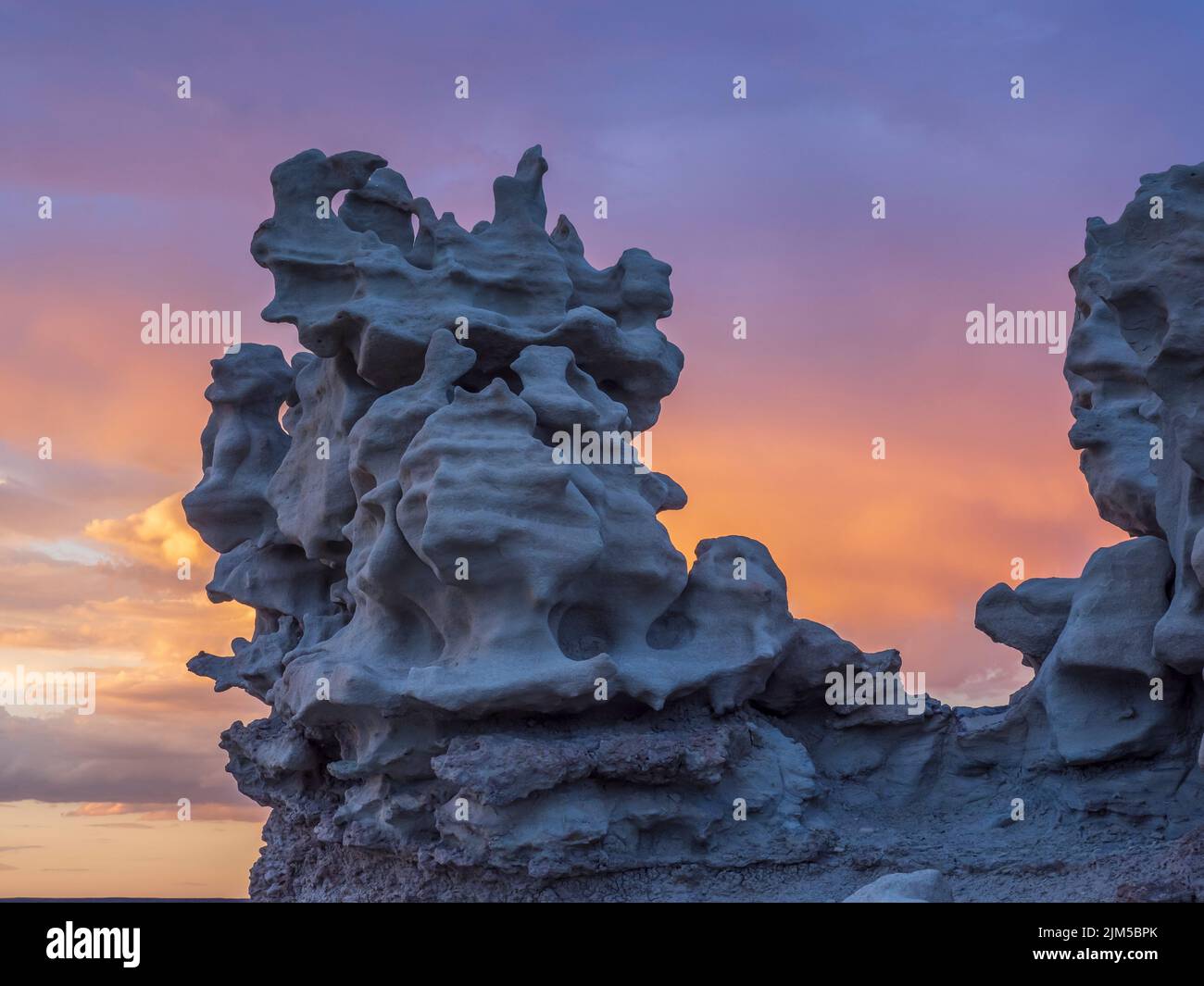 Formazioni rocciose, Fantasy Canyon vicino a Vernal, Utah. Foto Stock