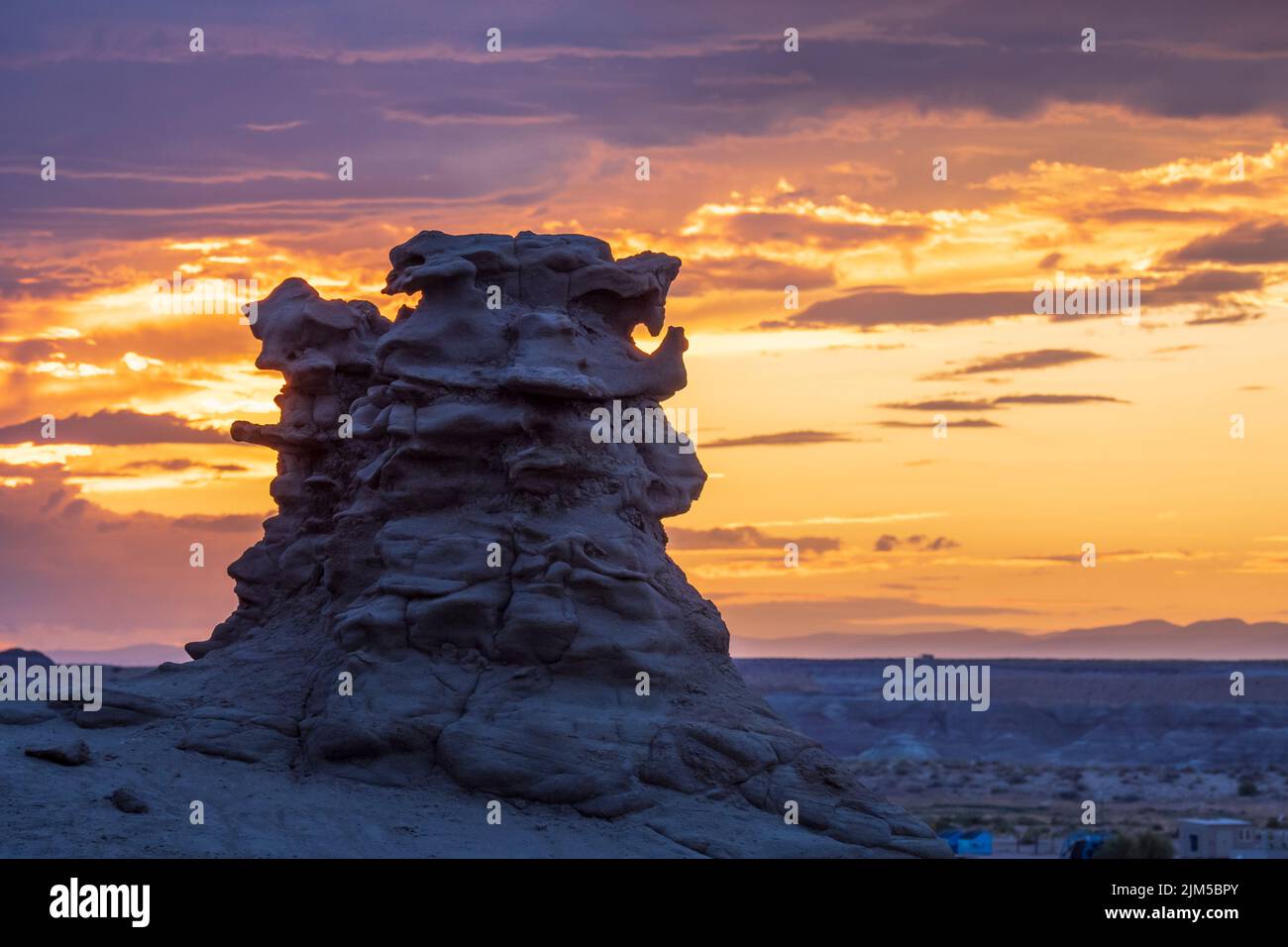 Formazioni rocciose, Fantasy Canyon vicino a Vernal, Utah. Foto Stock