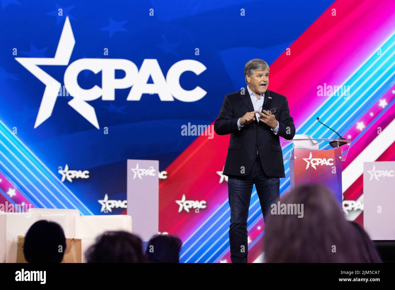 Dallas, Stati Uniti. 04 ago 2022. Sean Hannity presenta osservazioni alla Conferenza d'azione politica dei conservatori. Credito: Valerio Pucci / Alamy Foto Stock