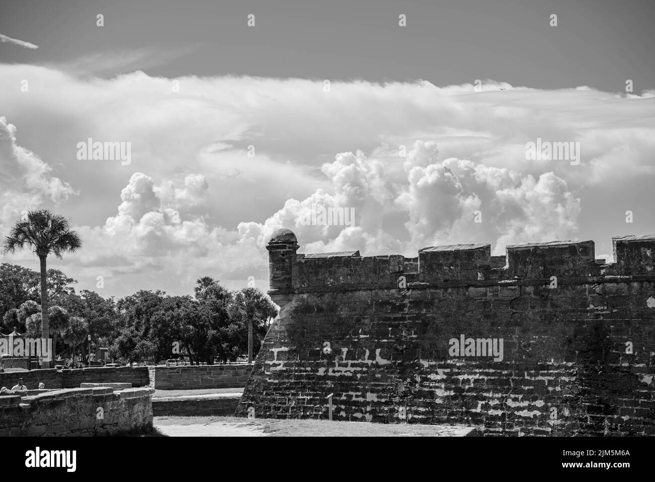 Saint Augustine, Florida, USA - 24 luglio 2022: Il Castillo de San Marcos National Monument è la più antica fortificazione in muratura dell'America continentale Foto Stock