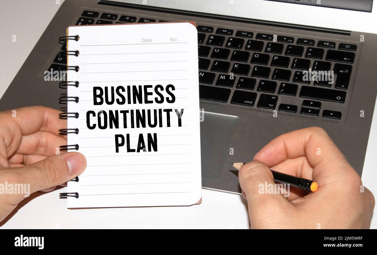 Paper con parole BCP Business Continuity Plan. Foto Stock