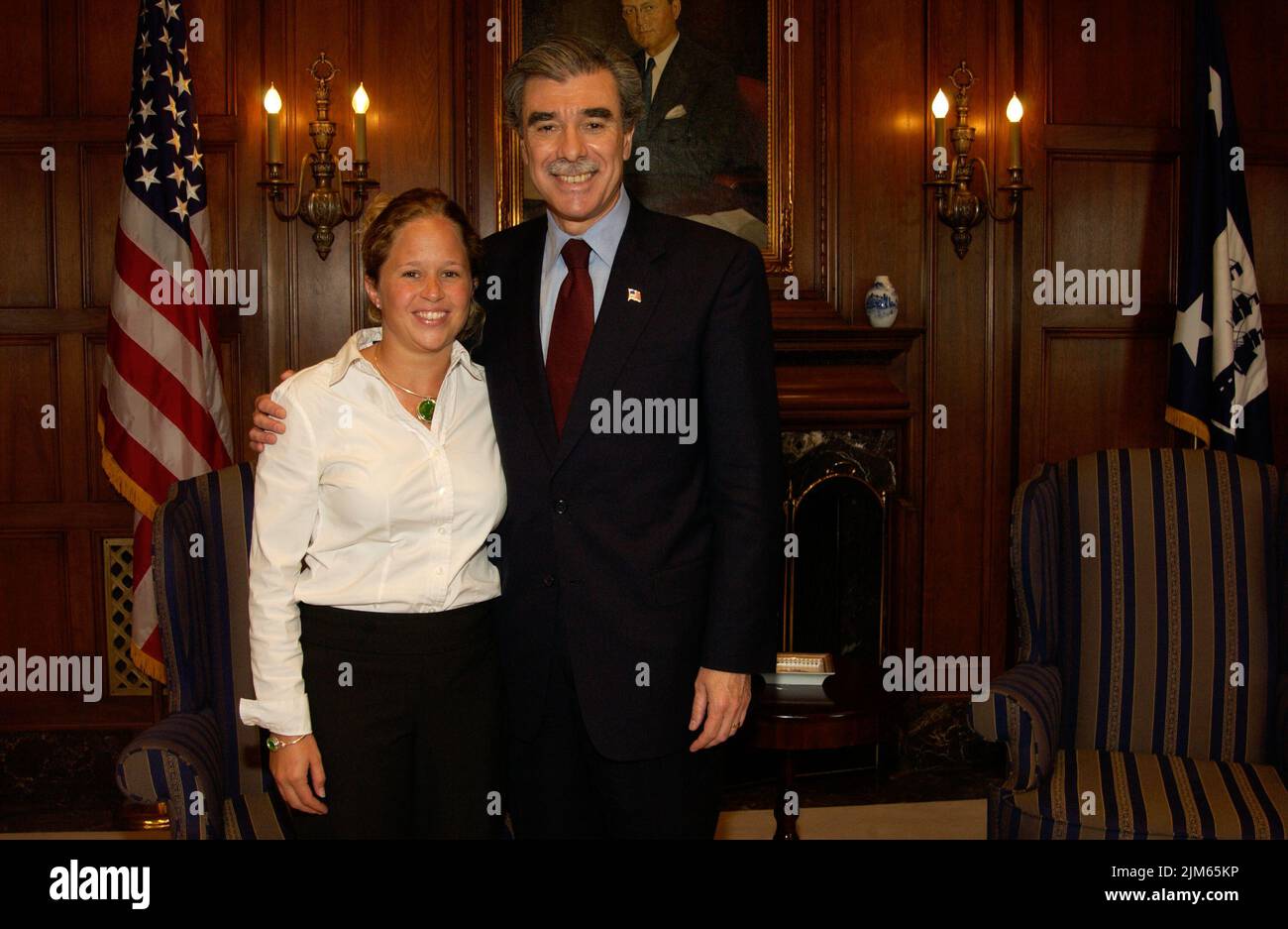 Ufficio del Segretario - Foto di partenza per Brett Palmer, Beth Crane e Emily Baker e Brooke Foto Stock