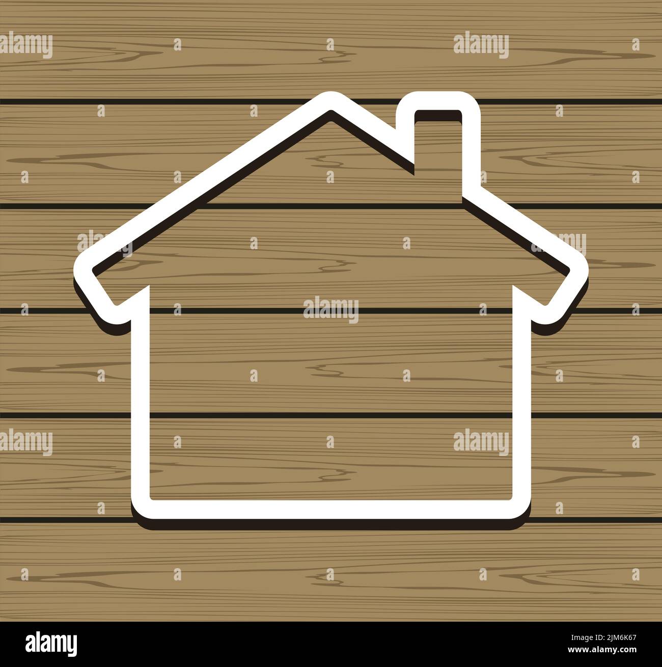 Wood House Vector Concept. Design di banner Illustrazione Vettoriale