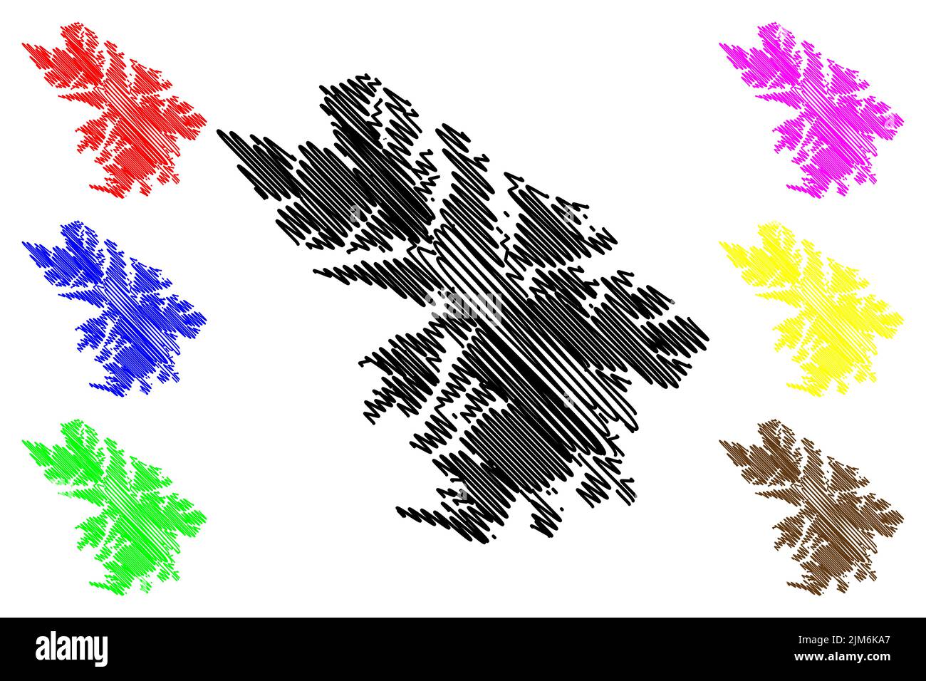 Isola di Santa Ines (Repubblica del Cile, Sud e America Latina, arcipelago della Terra del fuoco) illustrazione vettoriale mappa, schizza mappa di Santa Ines Illustrazione Vettoriale