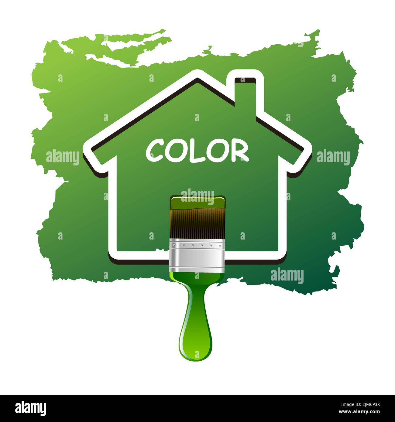 Scegliere un colore per la casa. Banner vettoriale Illustrazione Vettoriale