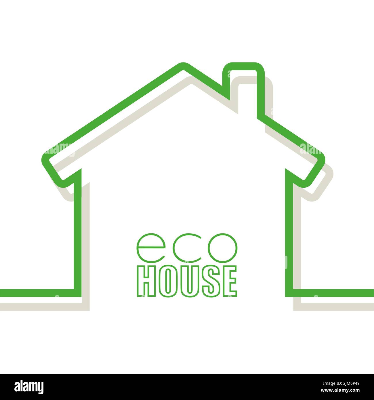 Eco House elemento di design vettoriale Illustrazione Vettoriale