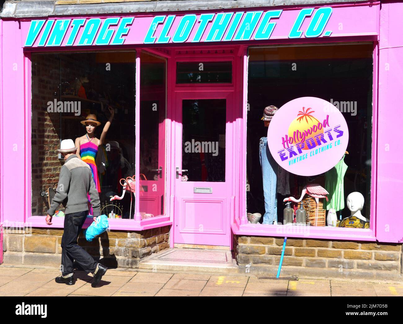 Vintage Clothing, Hollywood Exports, Hebden Bridge Foto Stock