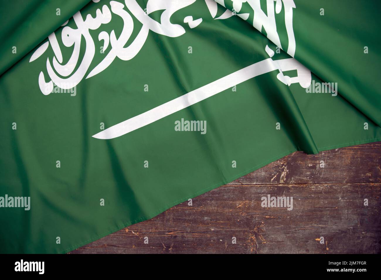 Bandiera dell'Arabia Saudita. Usalo per le giornate nazionali e le occasioni nazionali. Foto Stock