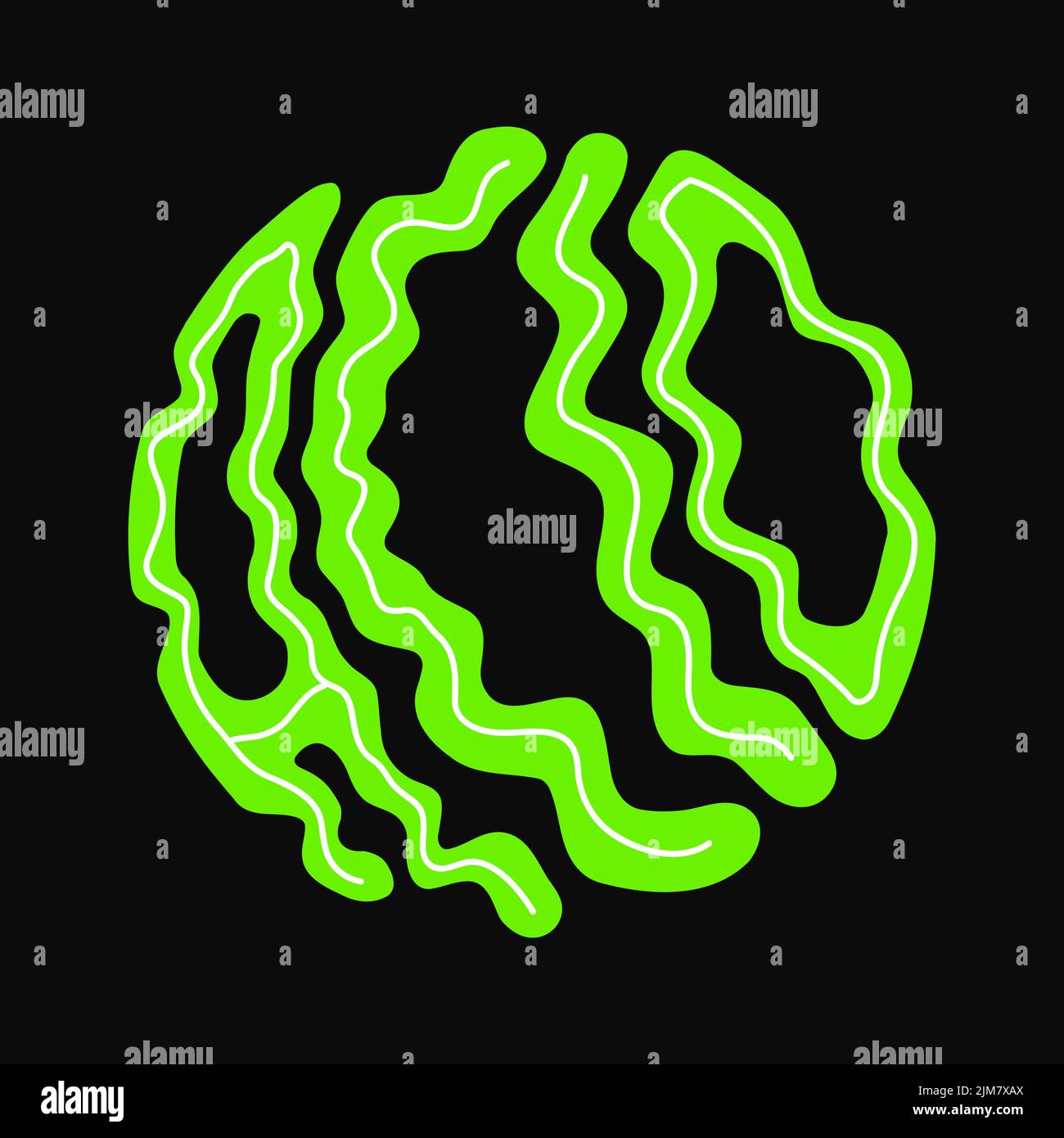 Citazione del cerchio acido. Disegno vettoriale di cartoni animati a mano. Testo acido stampa,trippy,lsd,psichedelico per t-shirt,poster,scheda concetto Illustrazione Vettoriale