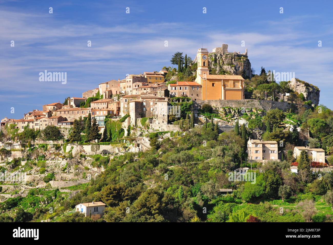 Borgo medievale Ãˆze sopra Monaco vicino a Nizza Foto Stock