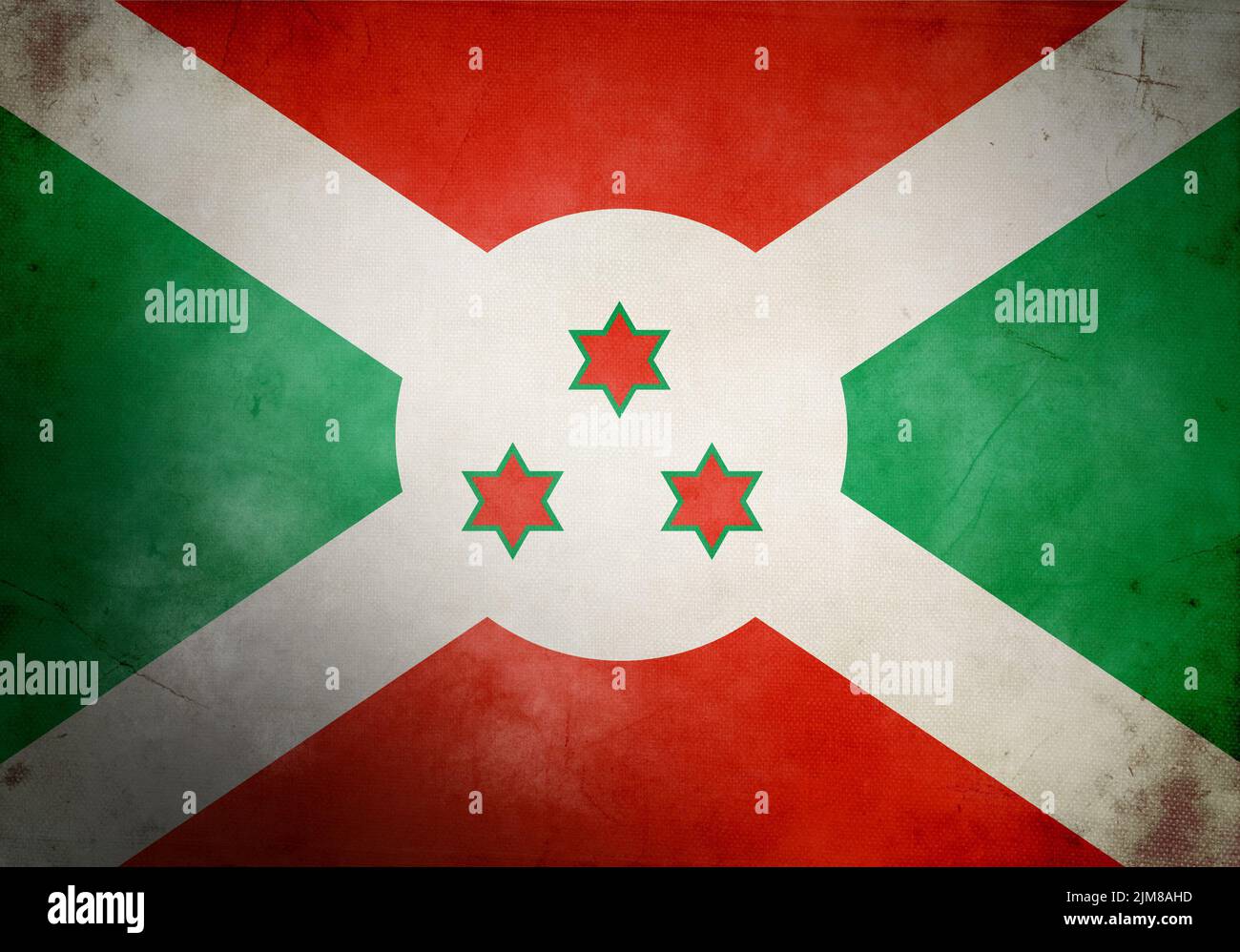 Burundi bandiera di Grunge Foto Stock