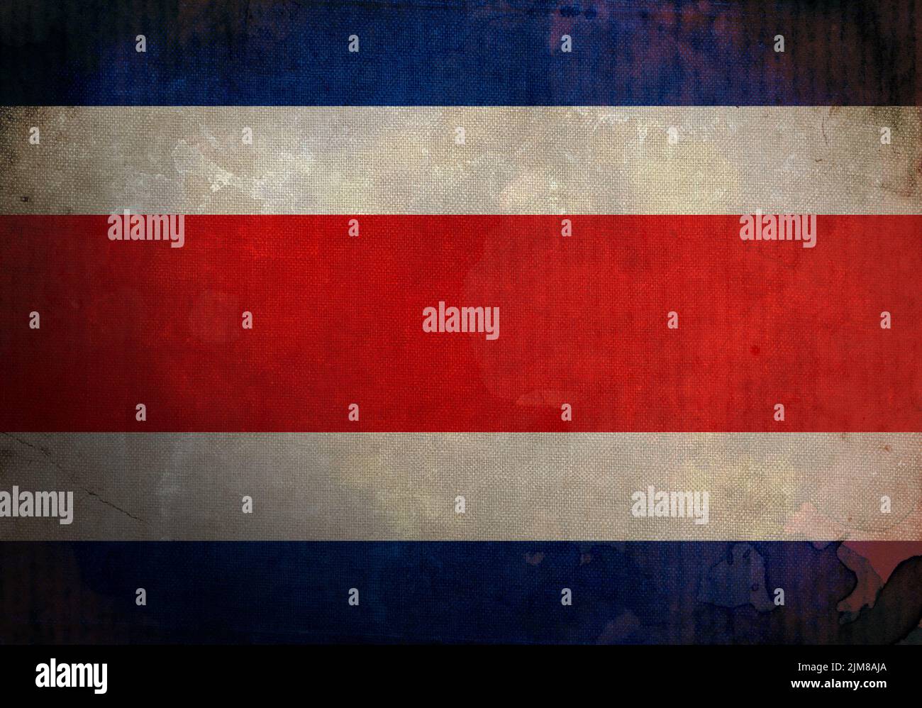 Bandiera di Grunge del Costa Rica Foto Stock