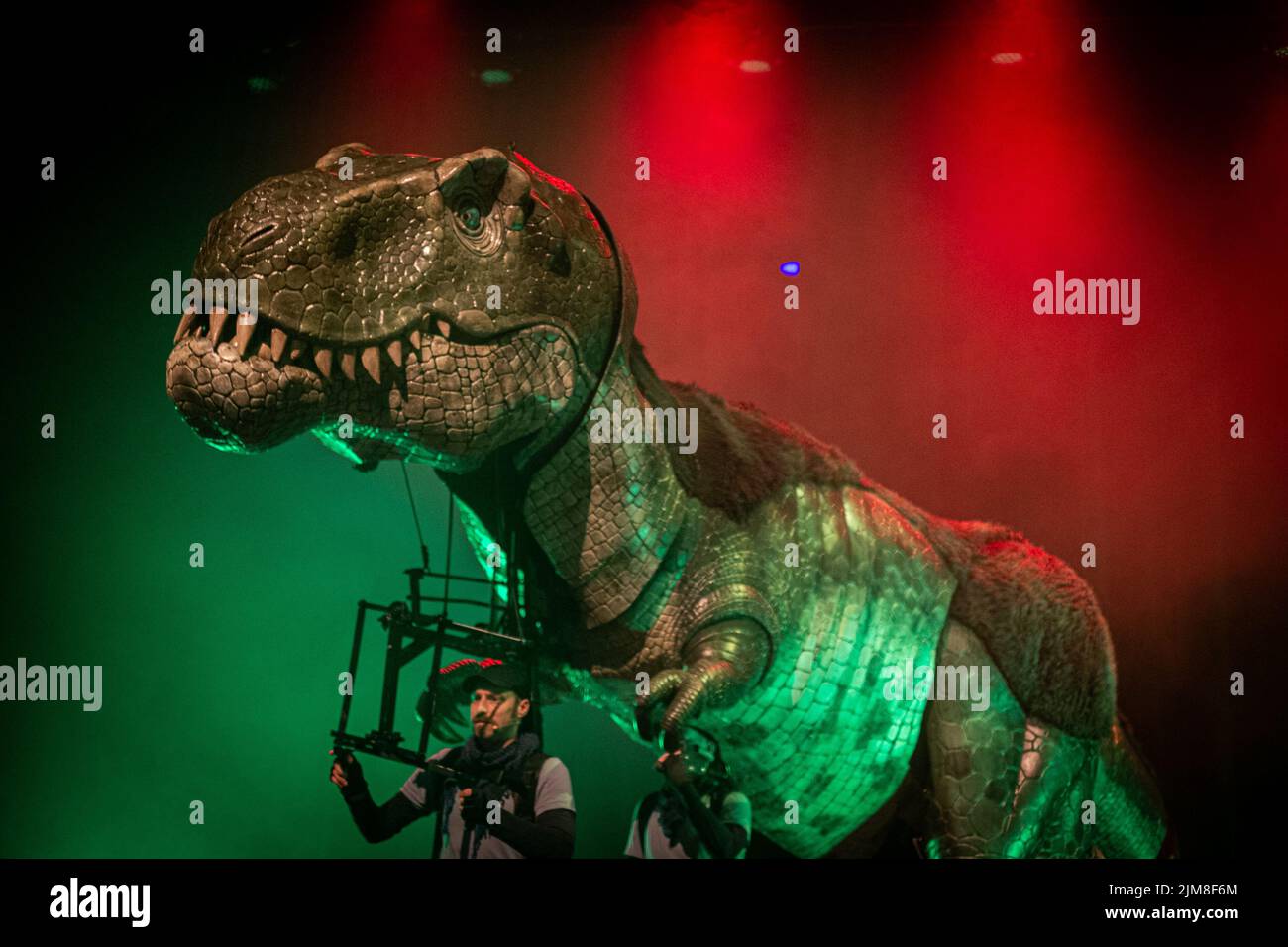 Dinosauro World Live, dinosauro, mondo, vivere, Barry Gore, produzione di sacchi Foto Stock