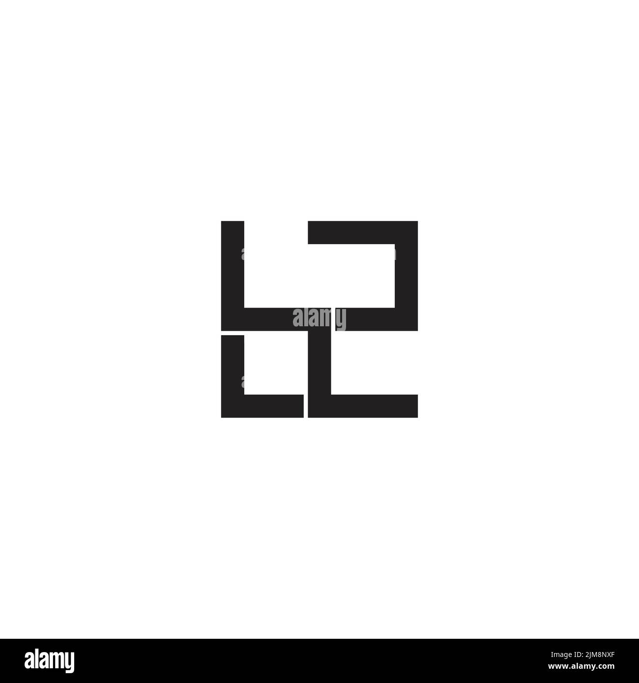lettera b2 semplice linea geometrica semplice logo vettore Illustrazione Vettoriale