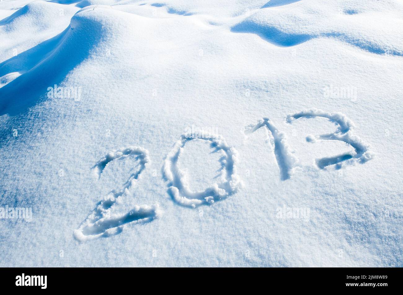 Anno 2013 in neve Foto Stock