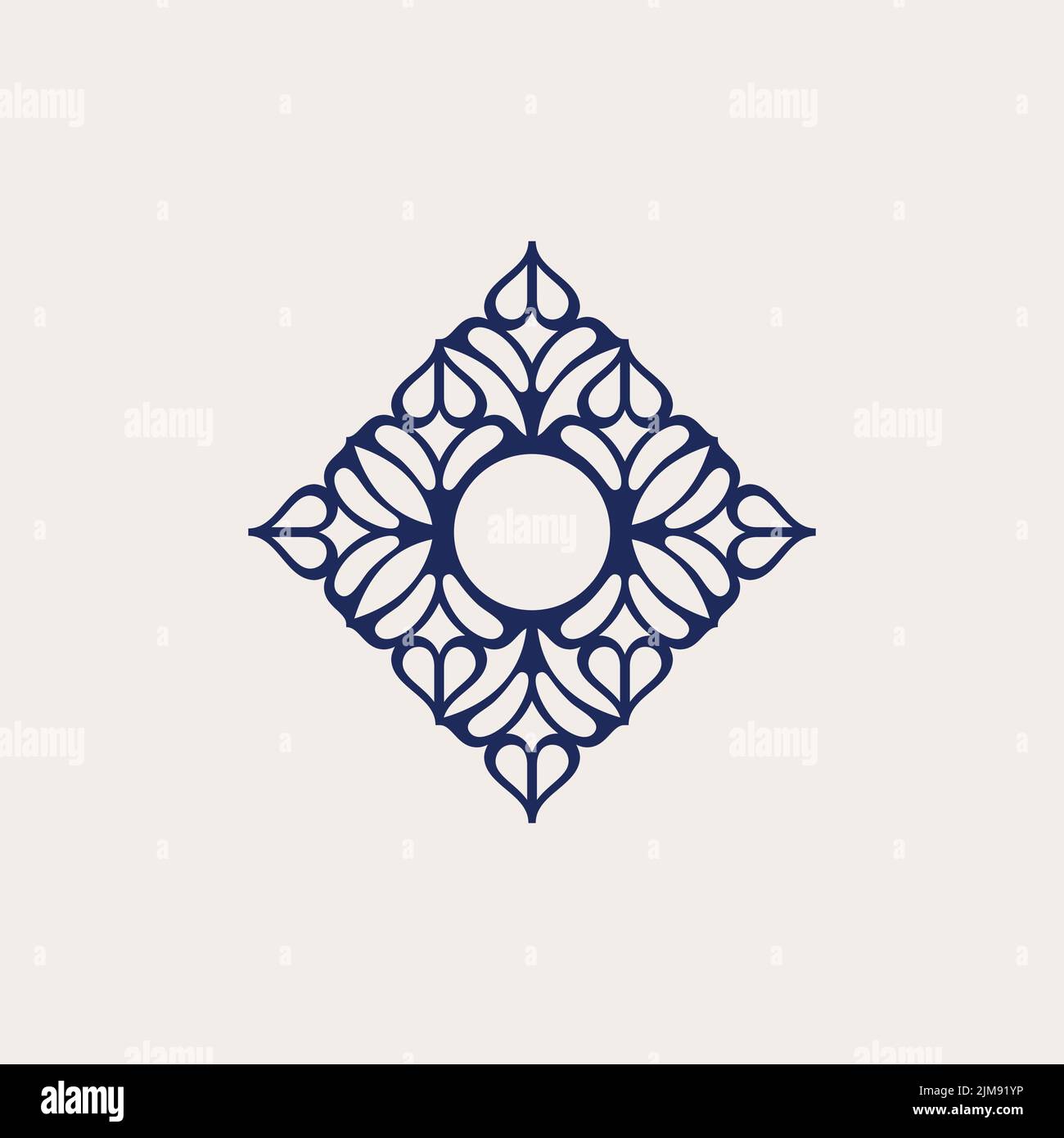 Astratto ornamento logo icona vettore disegno. Elegante simbolo di logotipo vettoriale ornamento di alta qualità. Illustrazione vettoriale EPS.8 EPS.10 Illustrazione Vettoriale