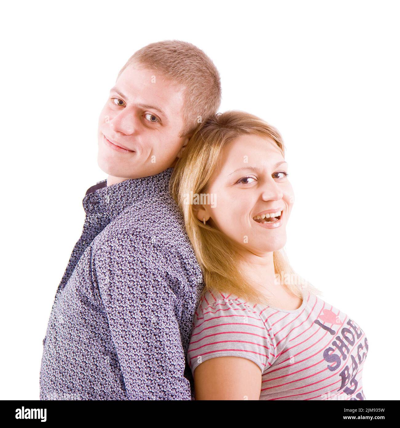 Giovane uomo e donna innamorati Foto Stock
