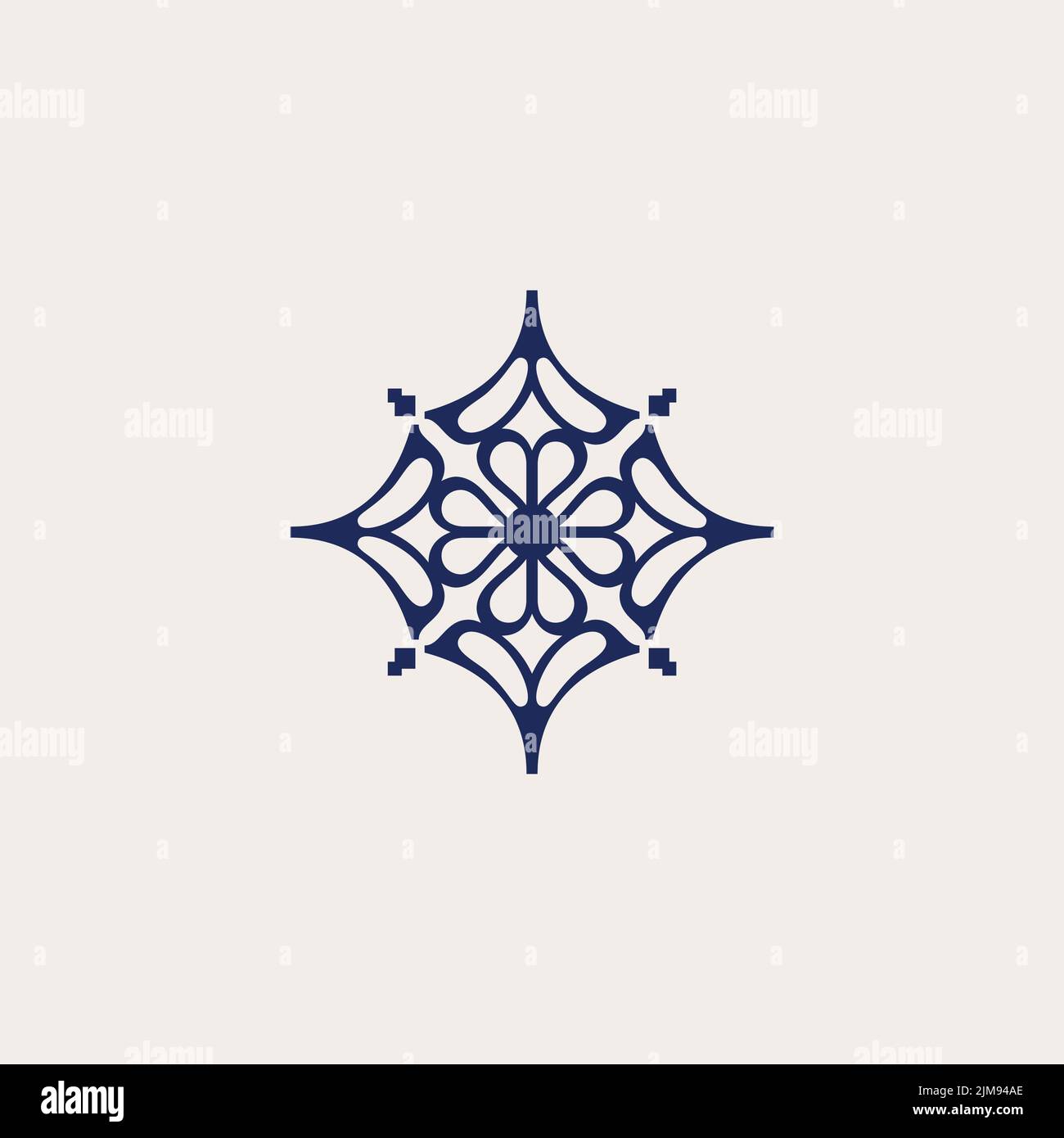 Astratto ornamento logo icona vettore disegno. Elegante simbolo di logotipo vettoriale ornamento di alta qualità. Illustrazione vettoriale EPS.8 EPS.10 Illustrazione Vettoriale