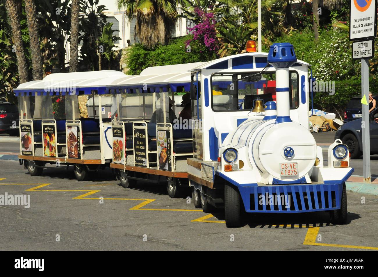 Treno stradale turistico Fuengirola Foto Stock