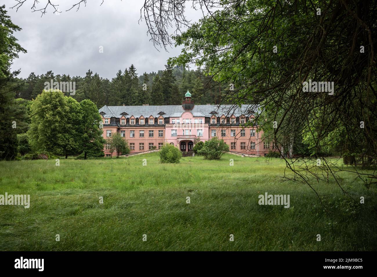 Swiss Court Guesthouse (Penzion Švýcarský Dvůr) inParco Nazionale della Svizzera boema, Repubblica Ceca Foto Stock