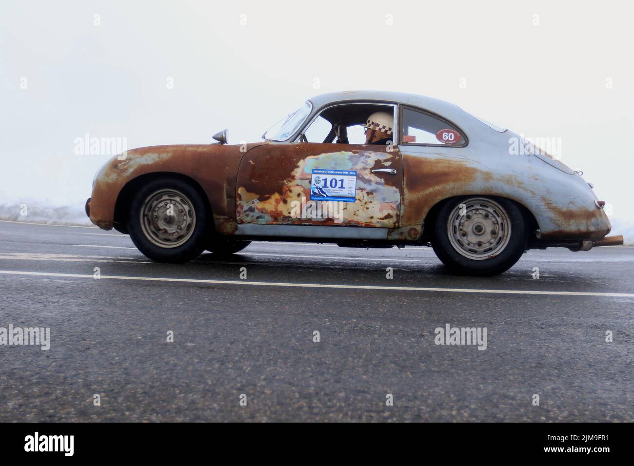 Gara Oldtimer a Grossglockner, Austria, Porsche 356 Pre-A Alaska Foto Stock