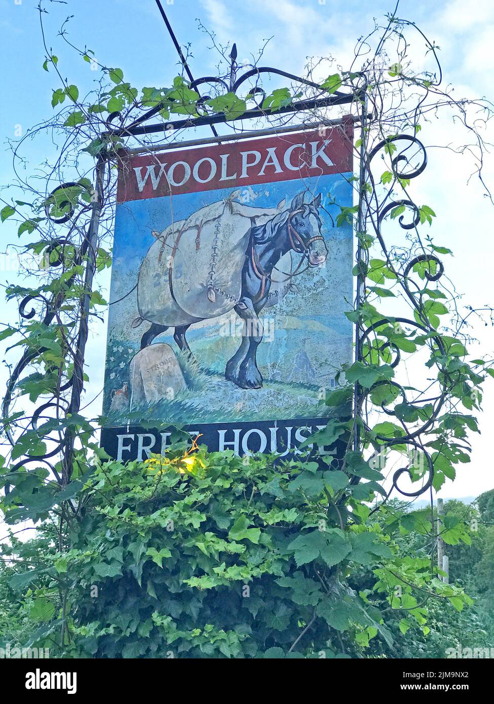 The Woolpack Freehouse, Slad, Slad Rd, Slad, Stroud , Gloucestershire, Inghilterra, Regno Unito, GL6 7QA Foto Stock