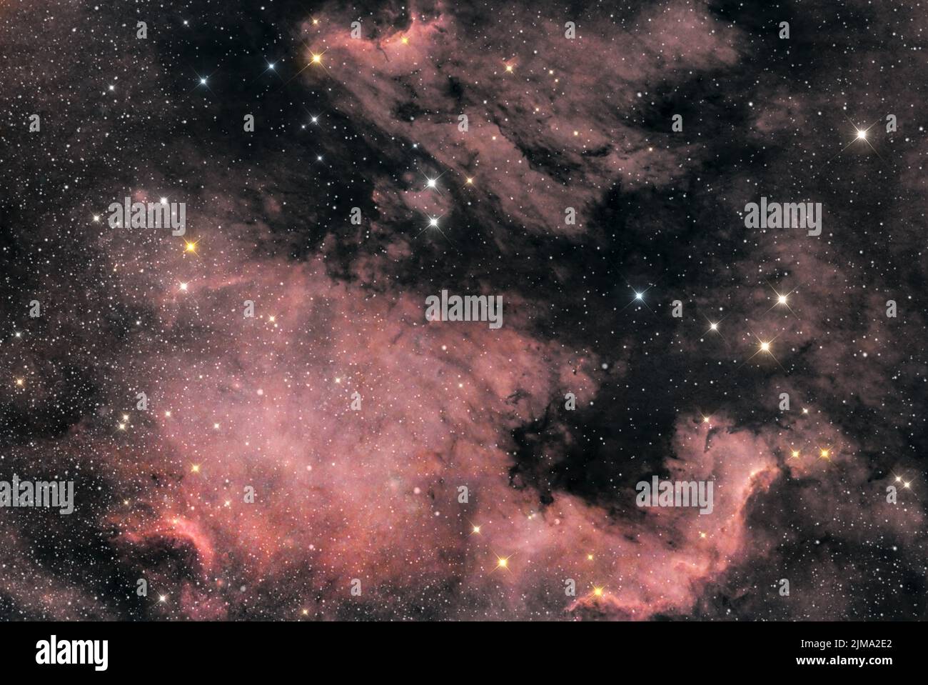 Una bella vista del Nord America Nebula o NGC 7000 Foto Stock