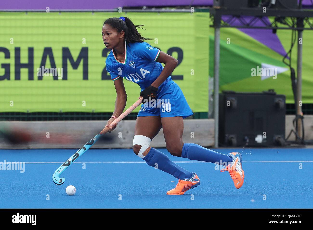 Salima TETE of India durante il Women's Hockey Pool Una partita tra Ghama e India il giorno uno dei Giochi del Commonwealth all'Università di Birmingham Hockey & Squash Center, Birmingham, Inghilterra Venerdì 29th luglio 2022. (Credit: Mark Fletcher | MI News) Credit: MI News & Sport /Alamy Live News Foto Stock