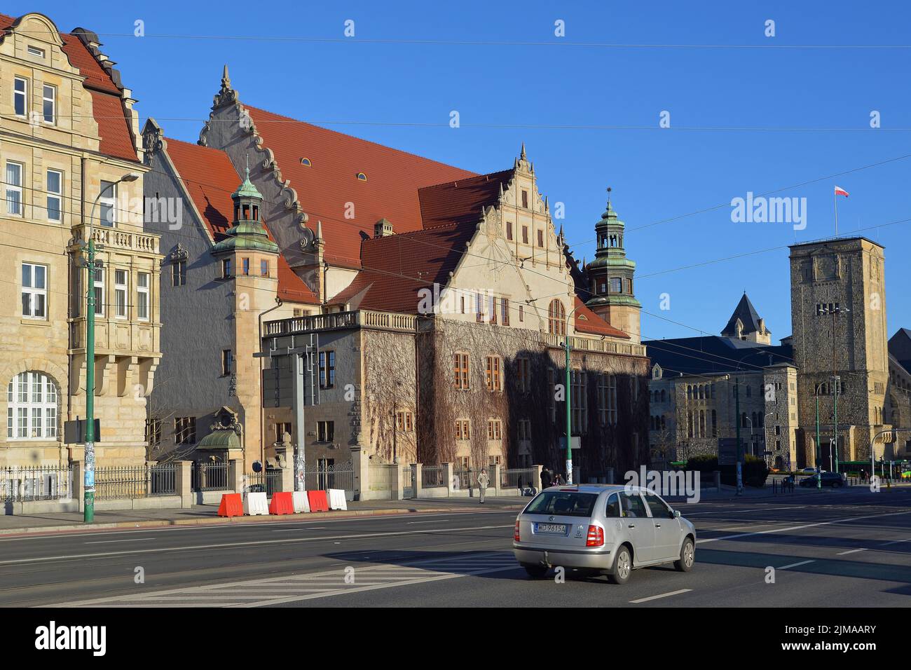 Poznan, Università e centro città Foto Stock