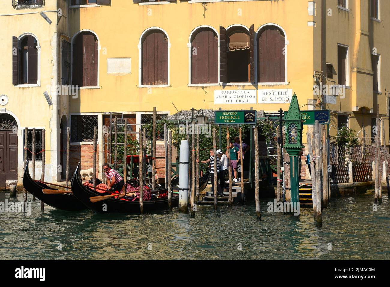 Venezia, Servizio Gondole di S. Toma Foto Stock