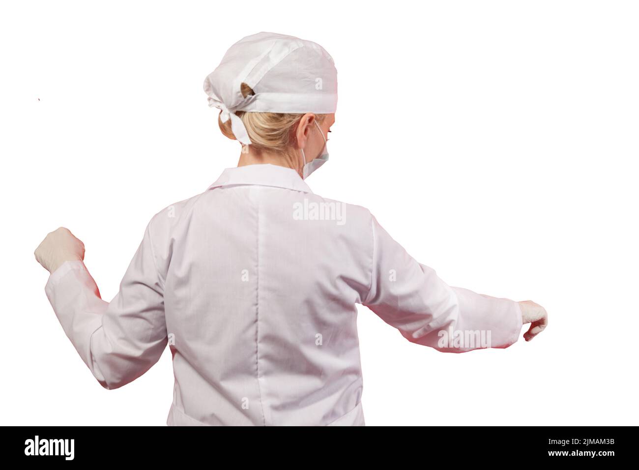 Percorso di lavoro isolato dell'infermiere medico Foto Stock