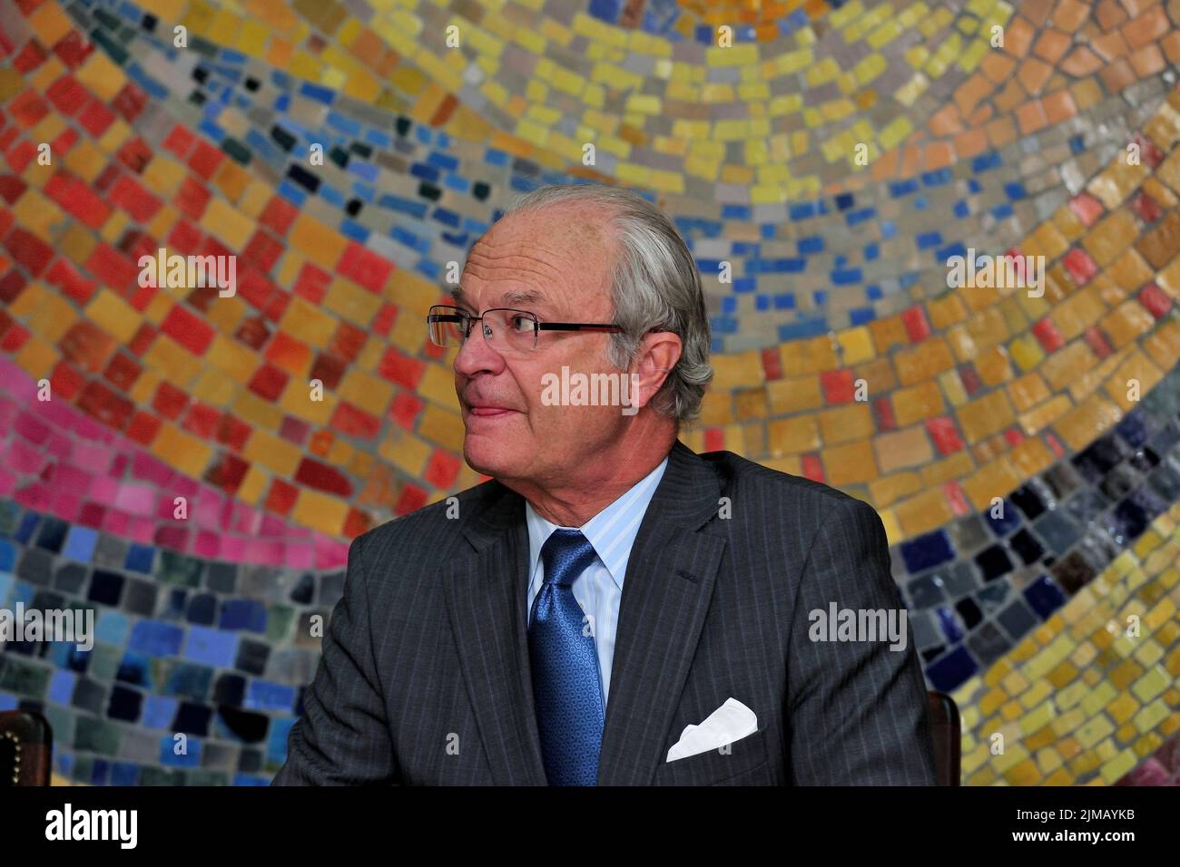 Re Carlo XVI Gustaf di Svezia e Regina Silvia di Svezia foto Kazimierz Jurewicz Foto Stock