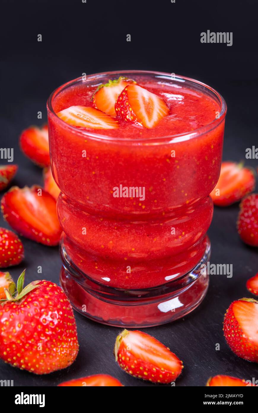 Fragola per frullato fresco Foto Stock