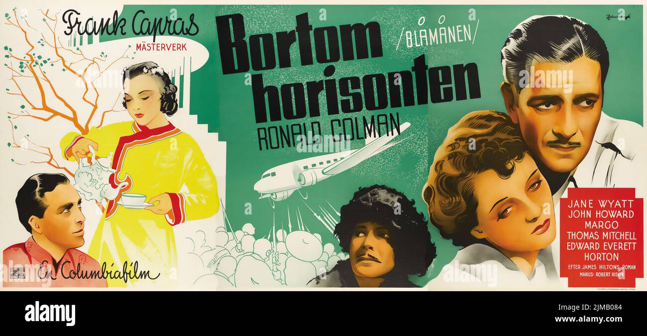 Bortom horisonten - Lost Horizon (Columbia, 1937) Frank Capra. Poster cinematografico svedese. Erich Rohman opera d'arte Foto Stock