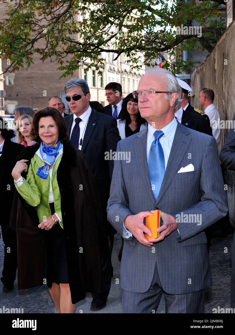 Regina Silvia Re Carl XVI Gustaf di Svezia e Regina Silvia di Svezia foto Kazimierz Jurewicz Foto Stock