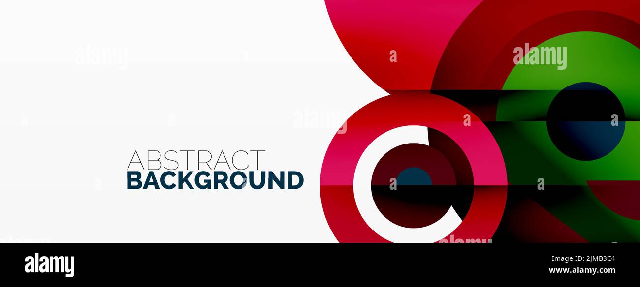 Anelli e cerchi sfondo astratto geometrico per carta da parati, banner, sfondo Illustrazione Vettoriale