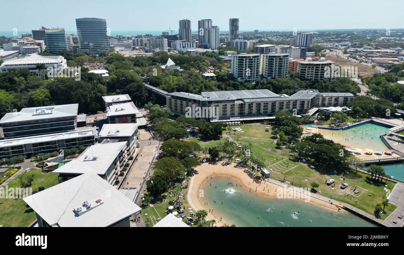 Una vista aerea di Darwin, Northern Territory, Australia di giorno Foto Stock