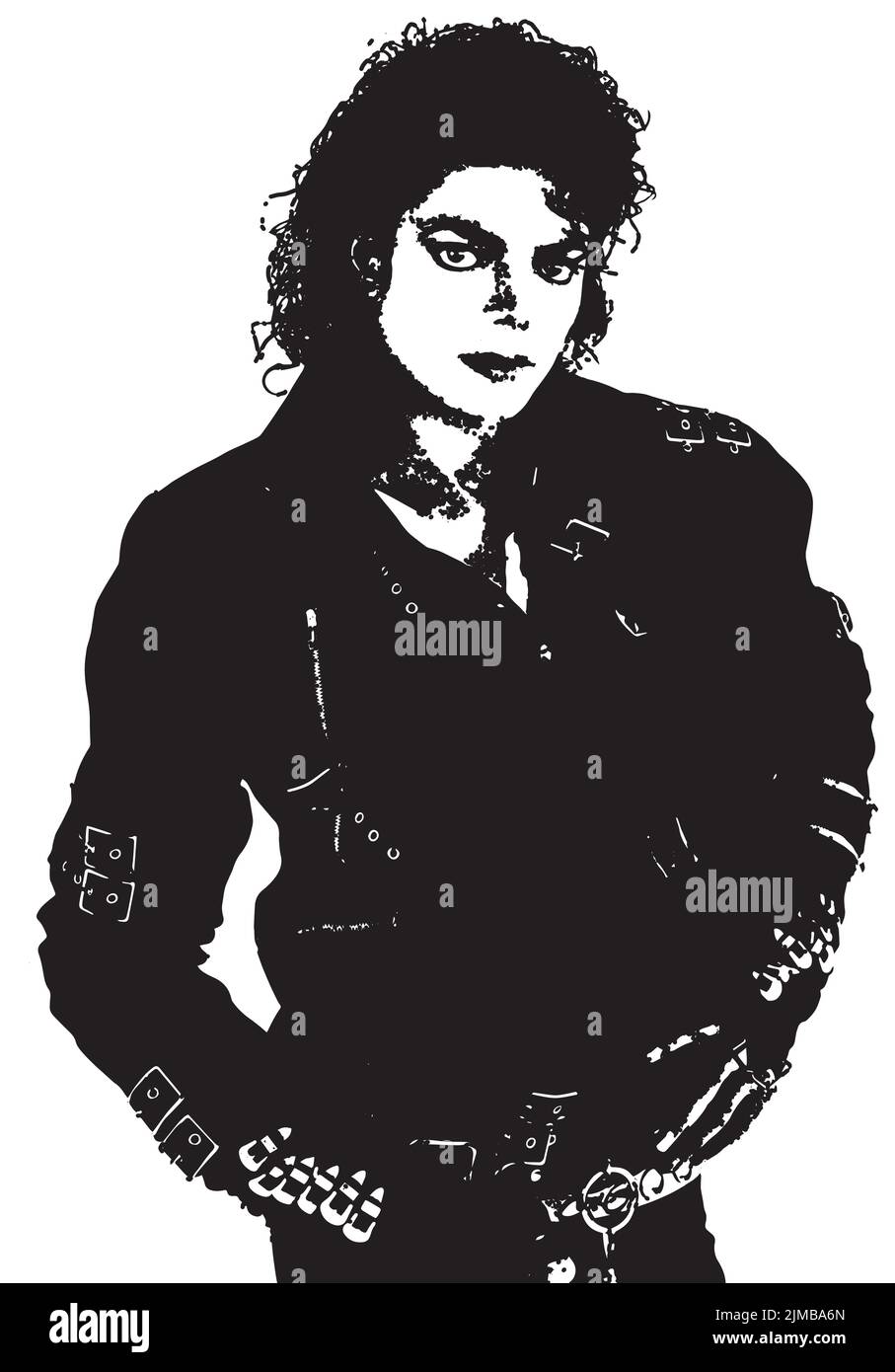 Logo Michael Jackson in bianco e nero Illustrazione Vettoriale