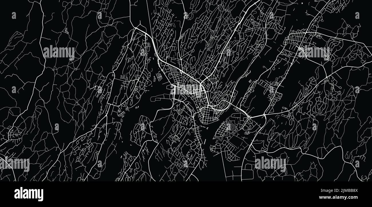 Mappa urbana vettoriale della città di Fredrikstad, Norvegia, Europa Illustrazione Vettoriale