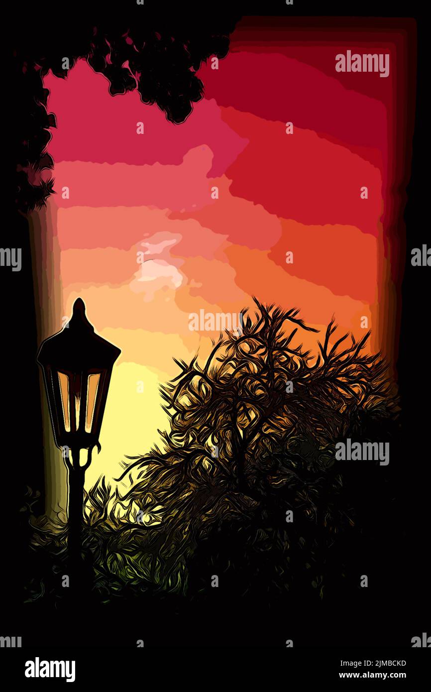 Vecchio lampione Foto Stock